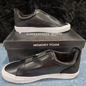 London Fog Men's Black Slip-On Shoes